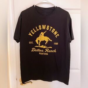 NWOT Mens Yellowstone Dutton Ranch Black T-Shirt